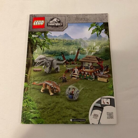 INDOMINUS REX VS. ANKYLOSAURUS lego set JURASSIC WORLD Park - Picture 3 of 6